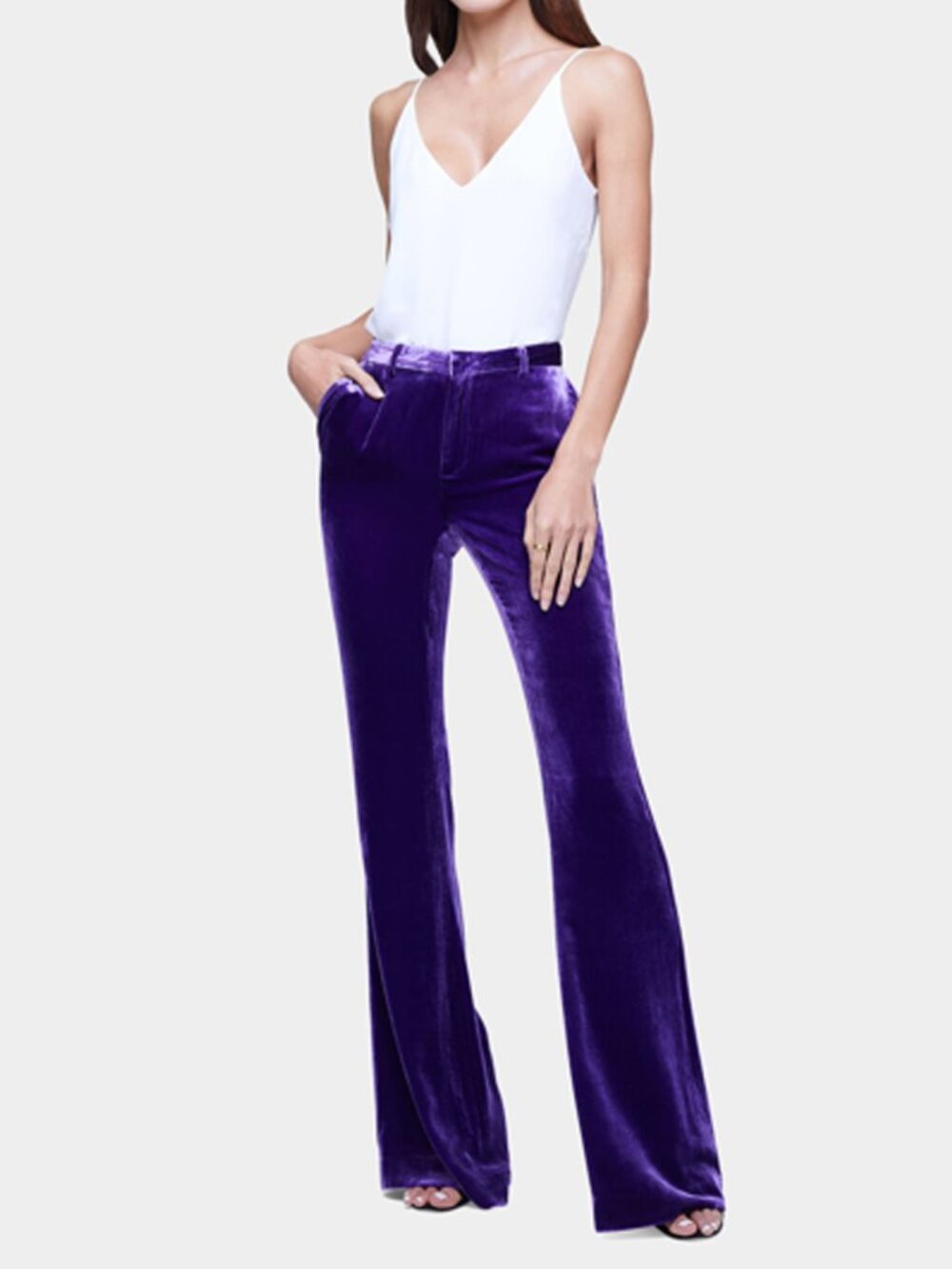 L'Agence Velvet Trousers Pants 6